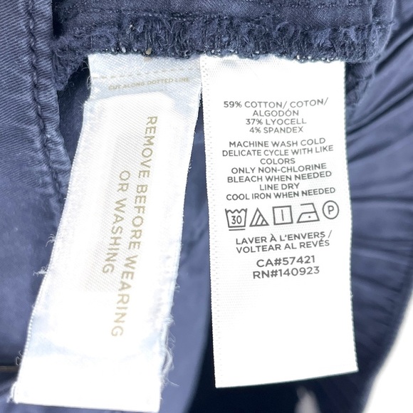 Loft Navy Blue High Waisted Ankle Zip Jogger Pants Size M - Picture 15 of 15